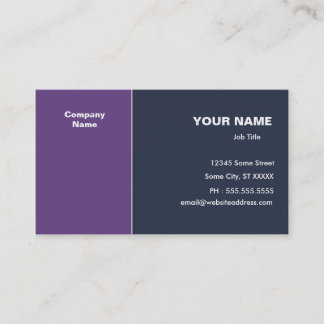 Violet Donkerblauw Elegant Visitekaartje