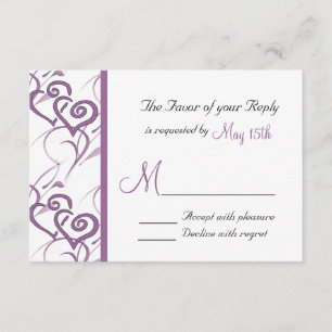 Violet Double Coeur Vins Vins Vigne Mariage RSVP