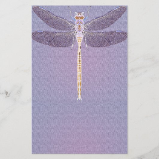 Violet Dragonfly Briefpapier (Voorkant)