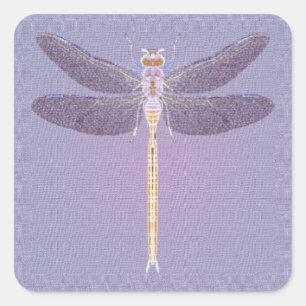 Violet Dragonfly Vierkante Sticker