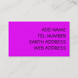 Violet effen visitekaartje