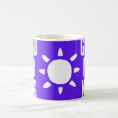Violet élégant Bon Matin Sun Thé Mug (Centre)