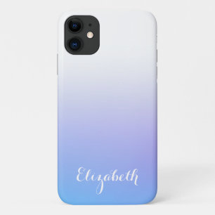 Violet- en blauw ombre-design iPhone 11 hoesje