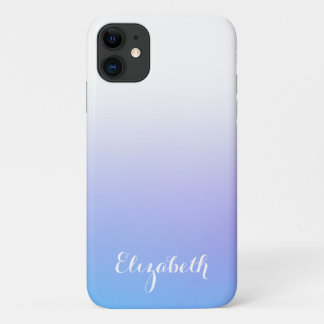 Violet- en blauw ombre-design iPhone 11 hoesje