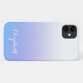 Violet- en blauw ombre-design Case-Mate iPhone case (Achterkant (horizontaal))