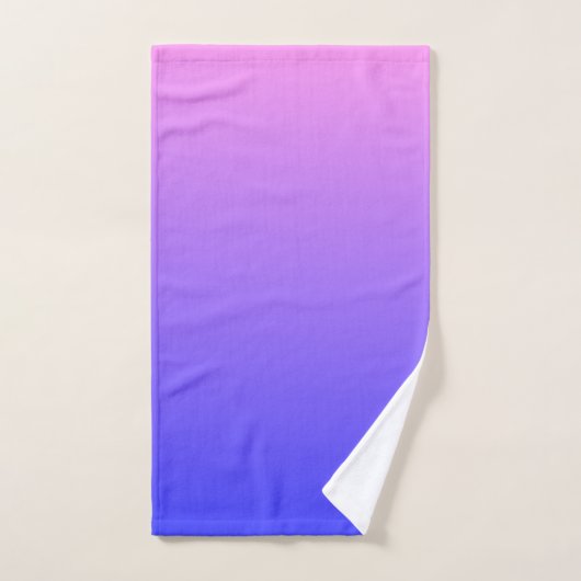 Violet en blauw verloop bad handdoek (Handdoek)