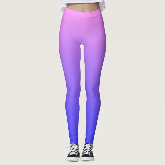 Violet en blauw verloop leggings (Voorkant)