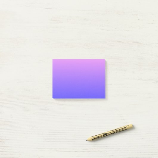 Violet en blauw verloop post-it® notes (Op bureau)
