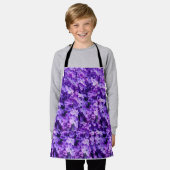 "Violet en fleurs : tablier de fleurs violettes" (Porté)