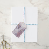 Violet en goudmarmer cadeaulabel (Met Touw)