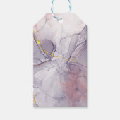 Violet en goudmarmer cadeaulabel (Voorkant)