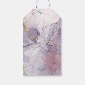 Violet en goudmarmer cadeaulabel (Achterkant)