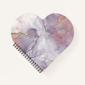 Violet en goudmarmer notitieboek (Voorkant)