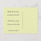 Violet en Groen Bewaar de datum Foto Briefkaarten (Achterkant)