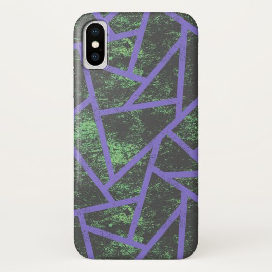 Violet en groen mozaïekpatroon Case-Mate iPhone case (Achterkant)