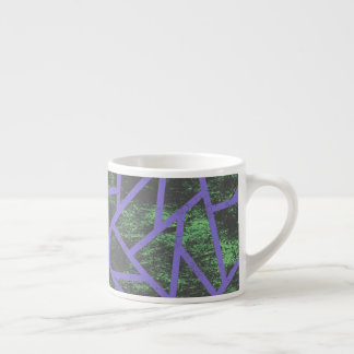 Violet en groen mozaïekpatroon espresso kop