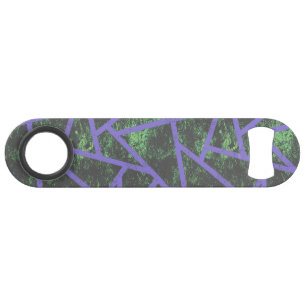 Violet en groen mozaïekpatroon speed flessenopener