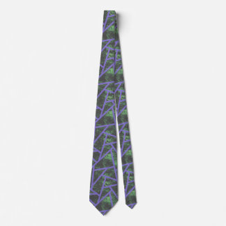 Violet en groen mozaïekpatroon stropdas