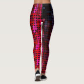 Violet- en roze sequinachtig leggings (Achterkant)