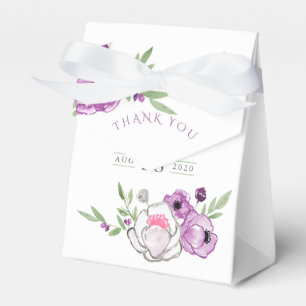 Violet en Sage Floral Baby shower Dank je Bedankdoosjes
