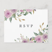 Violet- en Sage-RSVP-Briefkaart met keuze uit maal Uitnodiging Briefkaart (Voorkant)