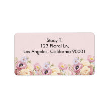 Violet en stoffige roze bloemen