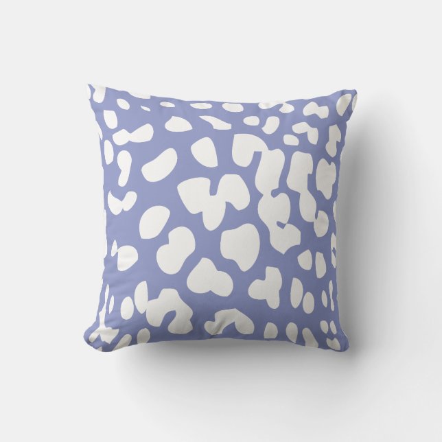 Violet en White Leopard Print Sierkussen (Voorkant)