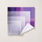Violet et blanc (Gant de toilette)