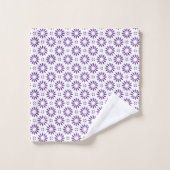 Violet et blanc (Gant de toilette)