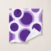 Violet et blanc (Gant de toilette)