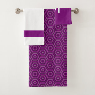 Violet et blanc avec monogramme en option