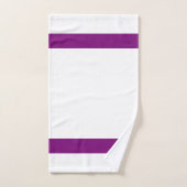 Violet et blanc avec monogramme en option (Serviette à main)