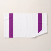 Violet et blanc avec monogramme en option (Serviette à main)
