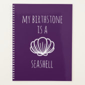 Violet et blanc Ma pierre d'oiseau est un coquilla (Devant)