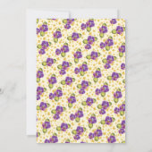 Violet et minuscule Faire-part de mariage florale (Dos)