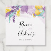 Violet, étiquette de faveur de citron lavande, dou (Dos)