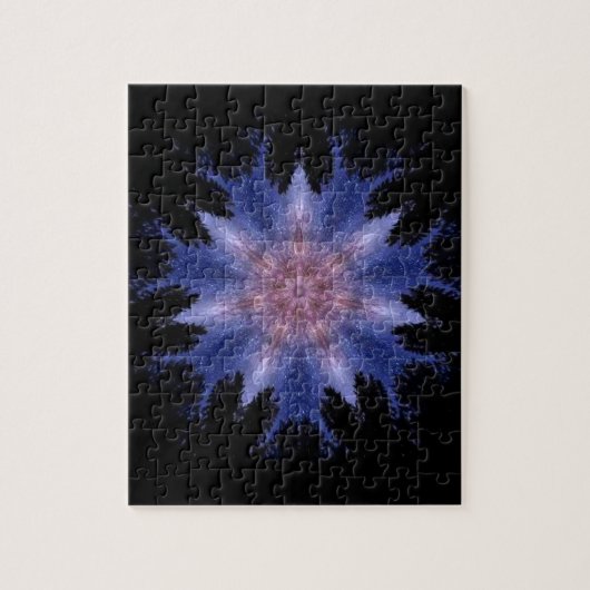 Violet étoile géométrique noir ciel puzzle puzzle (Vertical)