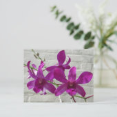 Violet exotic Orchid Flowers Briefkaart (Staand voorkant)
