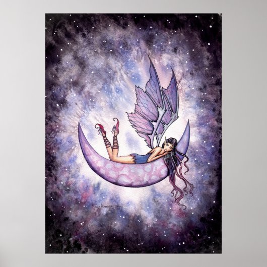 Violet Fairy op het Poster Moon door Molly Harriso (Voorkant)