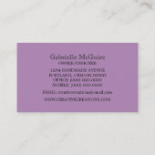 Violet Fancy Carte de visite (Dos)