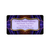 Violet Fantasy Fractal Art Adresetiketten Etiket (Voorkant)