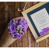 Violet Feuilles mariage invitations