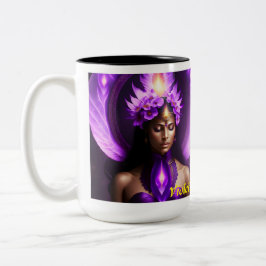 Violet Flame Angel Tweekleurige Koffiemok