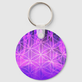Violet Flame Flower of Life Sleutelhanger