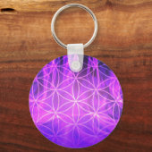 Violet Flame Flower of Life Sleutelhanger (Voorkant)