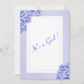 Violet Fleurs Bébé Fille Douche Invitation Catd (Dos)