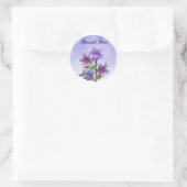Violet fleurs merci autocollants (Sac)