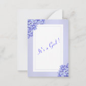 Violet Fleurs Violets Bébé Fille Douche Invitation (Dos)