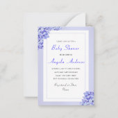 Violet Fleurs Violets Bébé Fille Douche Invitation (Devant)