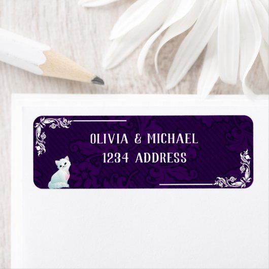 Violet floral etiket (Insitu)